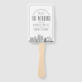 Nashville Wedding | Hochzeitsprogramm Hand Fan Fächer (Vorderseite)