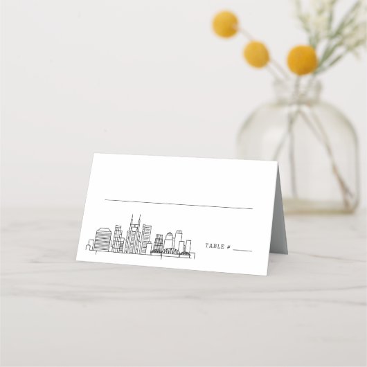 Nashville Wedding | Place Table Name Cards Platzkarte (Vorderseite)