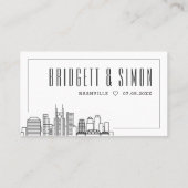 Nashville Wedding | Platzkarten vorne und hinten (Rückseite)