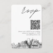 Nashville Wedding RSVP QR Code Small Begleitkarte (Vorderseite)