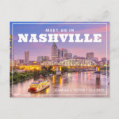 Nashville Wedding Save the Date Postcard Einladung Postkarte (Vorderseite)