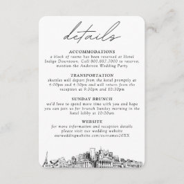 Nashville Wedding Small Vertical Details Begleitkarte