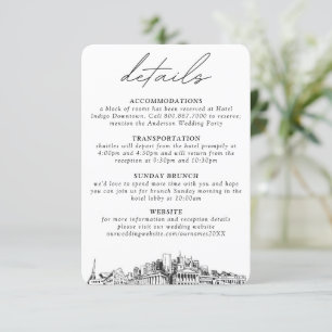 Nashville Wedding Small Vertical Details Begleitkarte