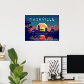 Nashville's Shelby Street Bridge Poster (Heimbüro)