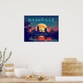 Nashville's Shelby Street Bridge Poster (Küche)