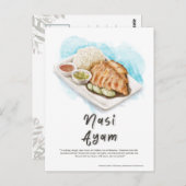 Nasi Ayam Chicken Rice Malaysia Postkarte (Vorne/Hinten)