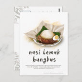 Nasi Lemak Bungkus Malaysia Postkarte (Vorne/Hinten)