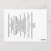 Naskapi Dedication Lesezeichen/Postkarte Postkarte (Rückseite)