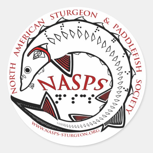 NASPS-Logo-Aufkleber Runder Aufkleber (Vorderseite)