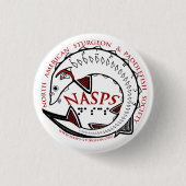 NASPS Logo Knopf-Weiß Button (Vorderseite)