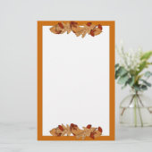 Nass Autumn Leaves Briefpapier (Stehend Vorderseite)