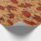 Nass Autumn Leaves Geschenkpapier (Ecke)