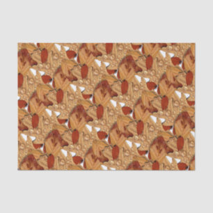 Nass Autumn Leaves Seidenpapier