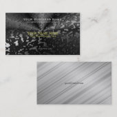 Nass Black Polished Metal Visitenkarte (Vorne/Hinten)