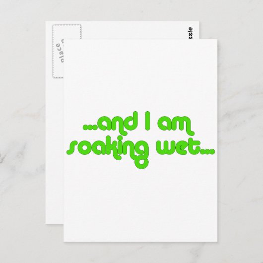 Nass grün postkarte (Vorne/Hinten)