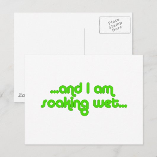 Nass grün postkarte (Vorne/Hinten)