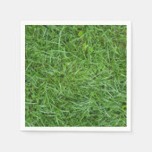 nass grünes Gras Serviette (Vorderseite)