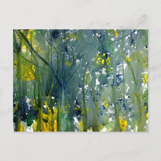 Nass in Wasserfarbe Postkarte (Vorderseite)