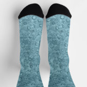 Nass Look Socken in blau (Oben)