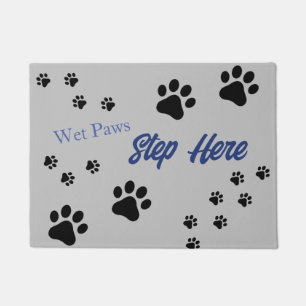 Nass Paws Hund Lover Paw Prints Fußmatte