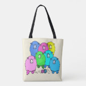 Nass. Personalisierte Schafe und Garne Tasche (Rückseite)