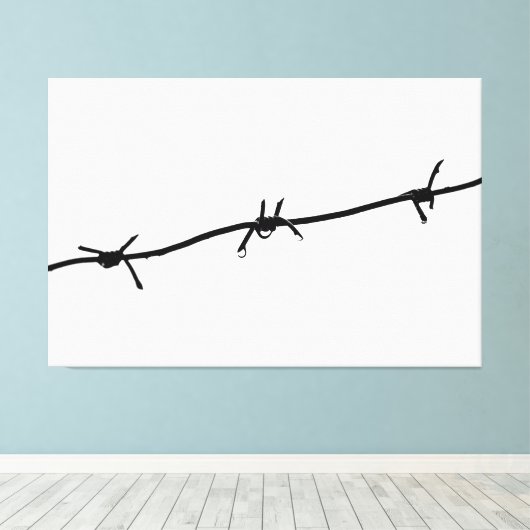 Nass-Stacheldraht. Kriegstropen Leinwanddruck (Insitu (Holzboden))