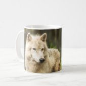 Nassarktischer Wolf im Frühjahr-Foto Kaffeetasse (Vorderseite Links)