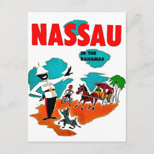 Nassau auf den Bahamas, Vintage-Reise Postkarte