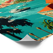 Nassau Bahama Vintage Illustration Poster (Ecke)