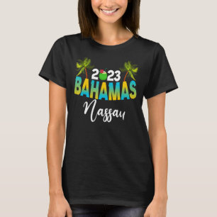 Nassau Bahamas Beach Palmen Sonnenuntergang So T-Shirt