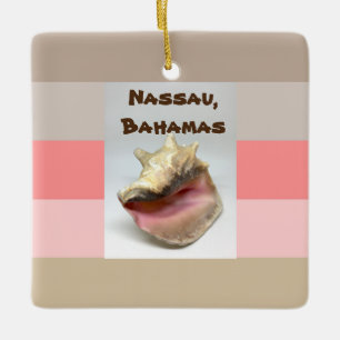 Nassau, Bahamas-Conch-Muschel Keramikornament