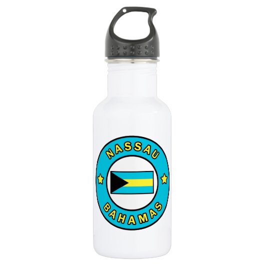 Nassau Bahamas Edelstahlflasche (Vorderseite)