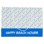 Nassau, Bahamas farbenfroher Text- und Bildmuster Große Geschenktüte (Rückseite)