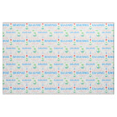 Nassau, Bahamas farbenfroher Text- und Bildmuster Stoff (Fat Quarter (45,7 x 55,9 cm))