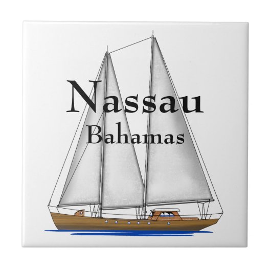 Nassau Bahamas Fliese (Vorderseite)