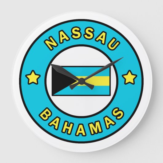 Nassau Bahamas Große Wanduhr (Vorderseite)
