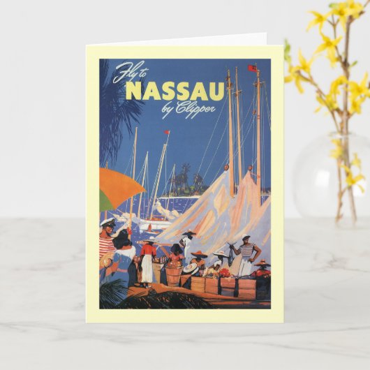 Nassau Bahamas Karte (Gelbe Blume)