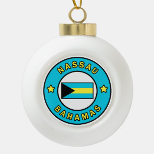 Nassau Bahamas Keramik Kugel-Ornament
