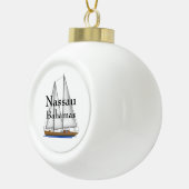 Nassau Bahamas Keramik Kugel-Ornament (Rechts)