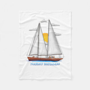 Nassau Bahamas Küste Nautical Segelschiff Fleecedecke