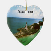 Nassau Bahamas, Leuchtturm im Hafen Keramik Ornament (Rechts)
