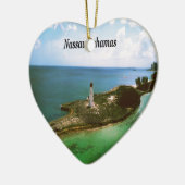 Nassau Bahamas, Leuchtturm im Hafen Keramik Ornament (Links)