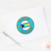 Nassau Bahamas Ovaler Aufkleber (Umschlag)