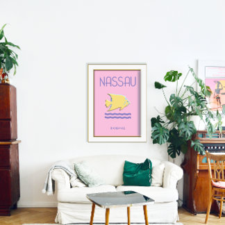 Nassau Bahamas Poster Wall Art Fisch
