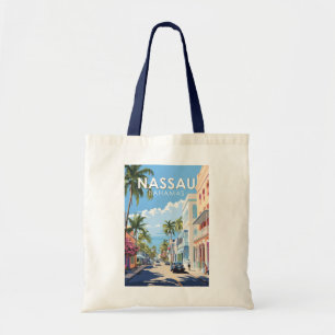 Nassau Bahamas Reise Kunst Vintage Tragetasche