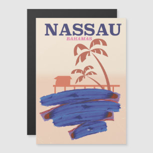 Nassau Bahamas Reise Strandposter Magnetkarte