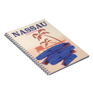 Nassau Bahamas Reise Strandposter Notizblock