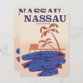 Nassau Bahamas Reisebeachposter (Vorne/Hinten)