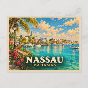 Nassau Bahamas Reisen Vintage Postkarte