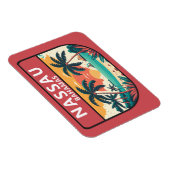 Nassau Bahamas Retro Emblem Magnet (Rechte Seite)